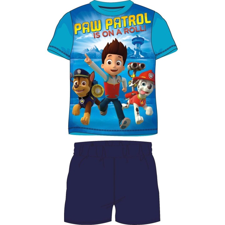 Pyjama Ensemble Tee-shirt Short Pat Patrouille