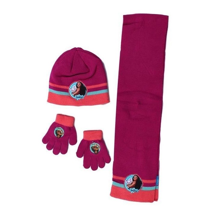 Set  Gants bonnet avev écharpe Vaiana Disney