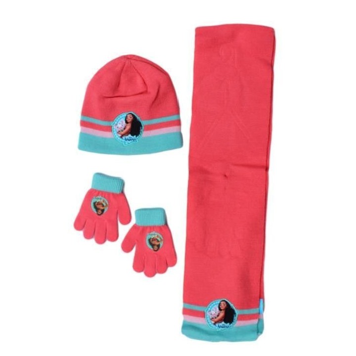 Set  Gants bonnet avev écharpe Vaiana Disney
