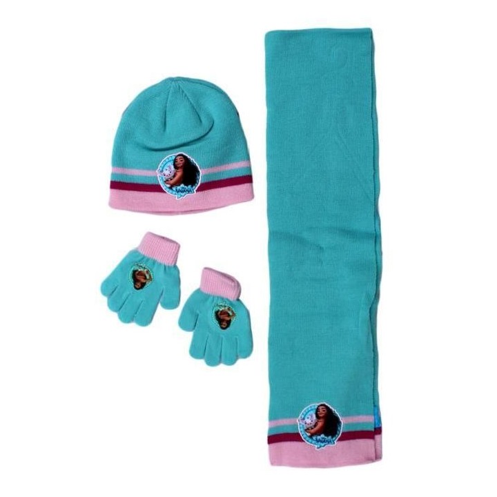 Set  Gants bonnet avev écharpe Vaiana Disney