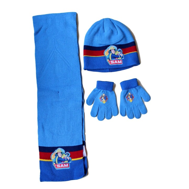 Ensemble de Bonnet Gants  sam le pompier