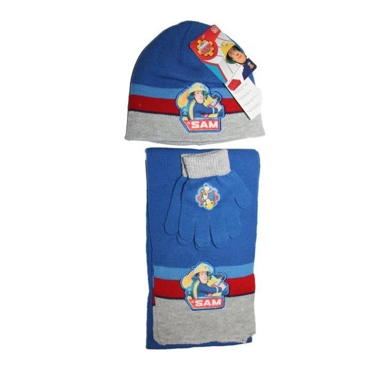 Ensemble de Bonnet Gants  sam le pompier