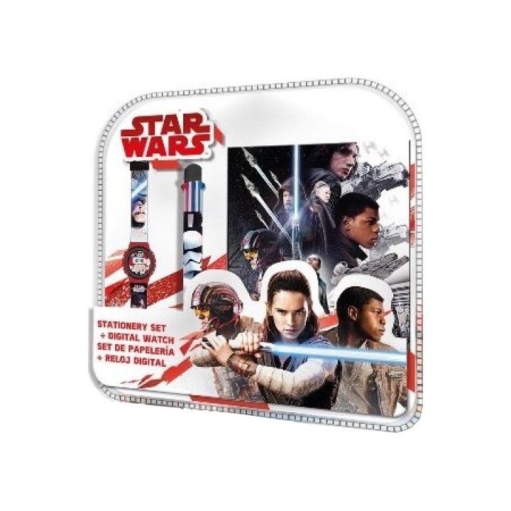 Set Star Wars Bloc Note + montre + stylo 6 couleurs