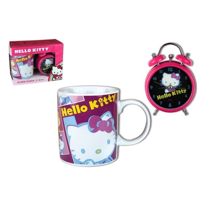 Coffret Mug + Reveil Hello Kitty