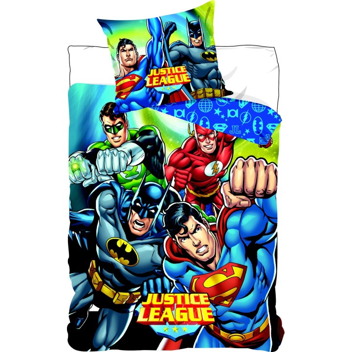 HOUSSE DE COUETTE La Ligue des justiciers  - VENTE EN GROS DES PARURE DE LIT PAW PATROL
