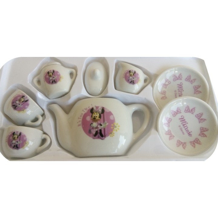 Service a thé 9 pièces  minnie disney en porcelaine