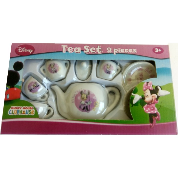 Service a thé 9 pièces  minnie disney en porcelaine
