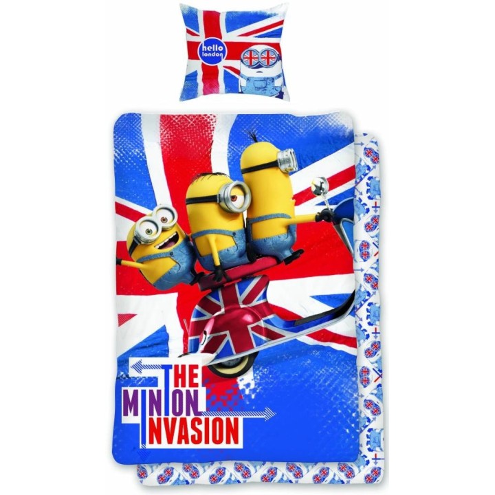Housse de couette minions en coton - parure de lit minions