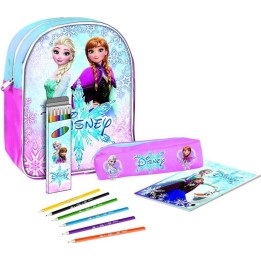 Kit Sac à Dos La reine des Neiges (avec trousse, crayons et bloc-notes)