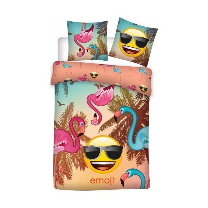 Housse de couette Emoji avec Taie d'oreiller