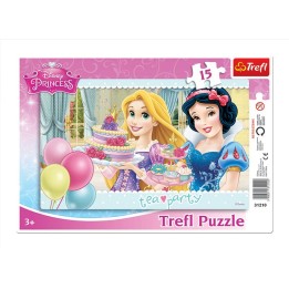 Puzzles Tea party - Cadre 15 pièces Princess Disney