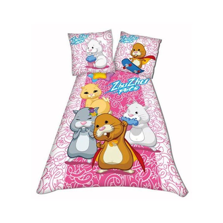 ZHU ZHU PETS - Parure de lit Pink