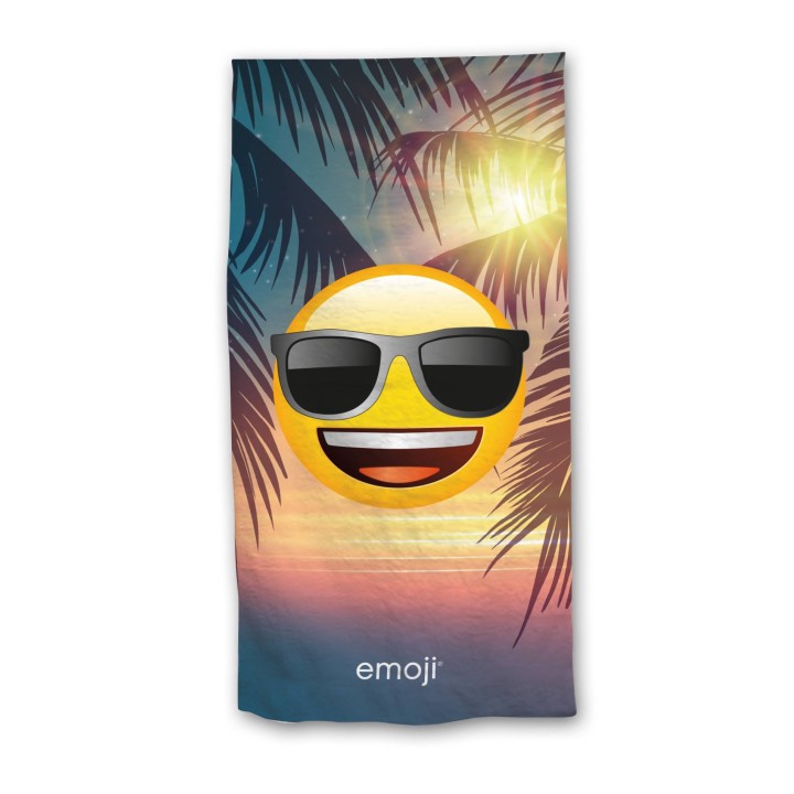 Serviette de Plage Emoji en vacance