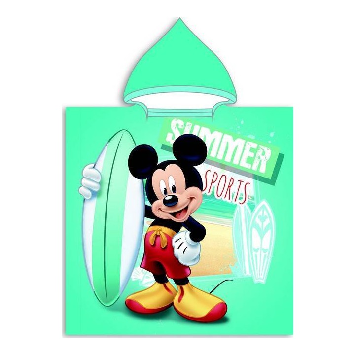 Poncho de bain Mickey Disney à capuche