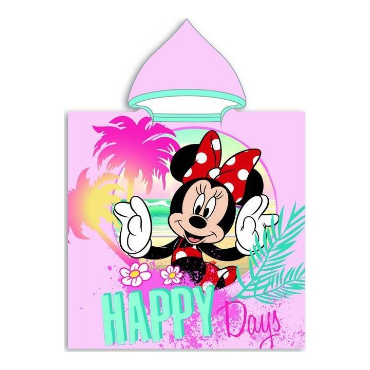 Poncho de bain Minnie Disney à capuche