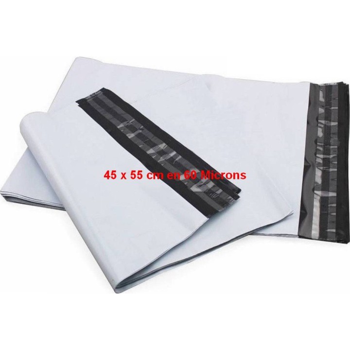 enveloppe plastique d'expédition blanches   - pochette d'expédition