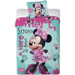 Parure Housse de couette Minnie and Mickey Love en polyester