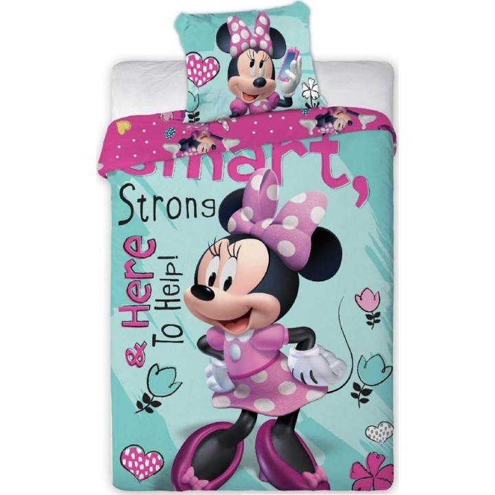 Parure Housse de couette Minnie and Mickey Love en polyester