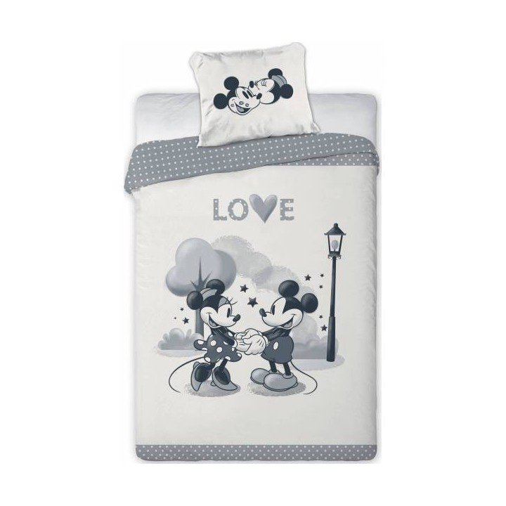Parure Housse de couette Mickey et minnie Love en polyester