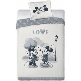 Parure Housse de couette Minnie and Mickey Love en polyester