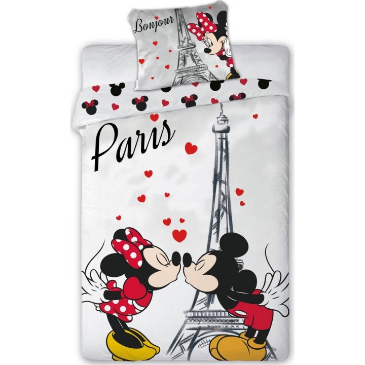 Parure Housse de couette Mickey et Minnie en coton