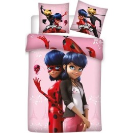 Housse de couette Miraculous en Coton en rose
