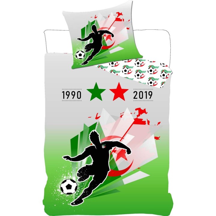 Parure Housse de Couette Algérie avec 2 étoiles en 1990 et 2019