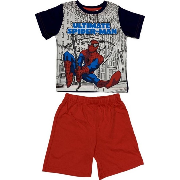 Pyjama Ensemble Tee-shirt Short Spiderman marvel