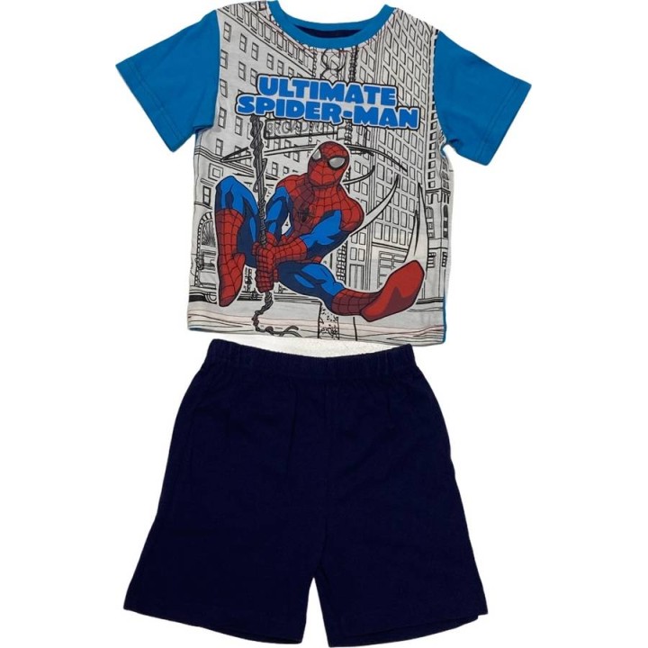 Pyjama Ensemble Tee-shirt Short Spiderman marvel