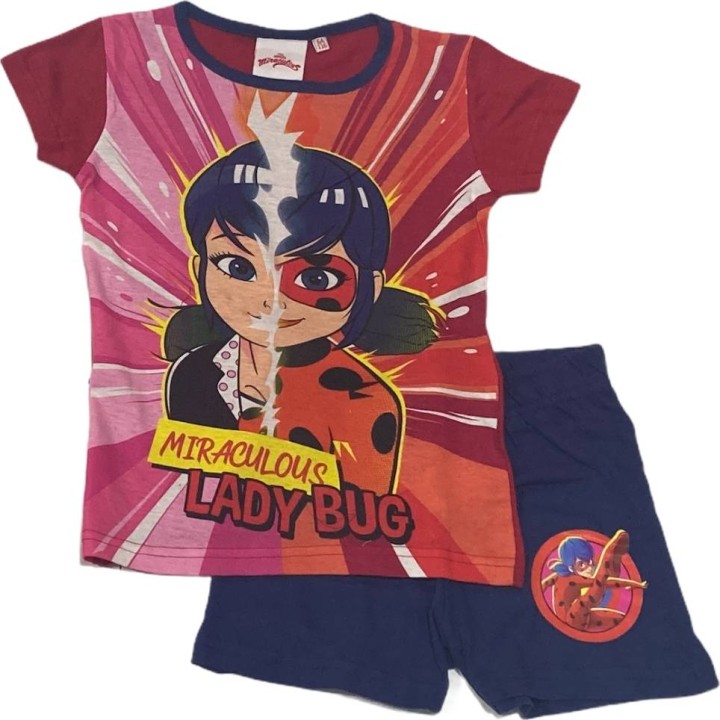 Ensemble pyjama Tee-shirt manches courtes et short Miraculous- Ladybug