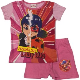 Ensemble pyjama Tee-shirt manches courtes et short Miraculous- Ladybug