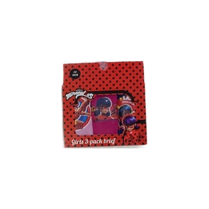 Ensemble de 3 culottes Miraculous  -Lady bugs