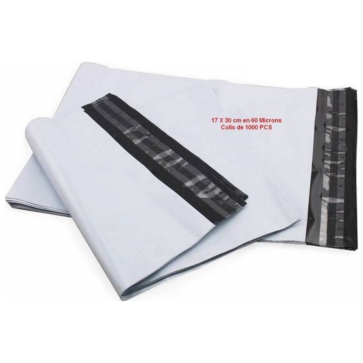 enveloppe plastique d'expédition blanches   - pochette d'expédition