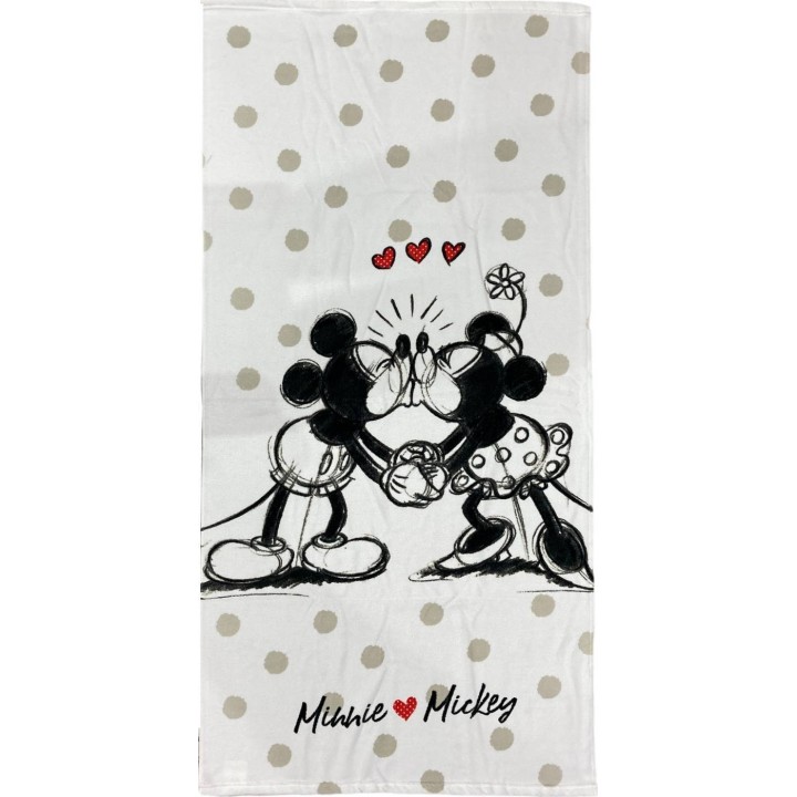 Drap de plage ou drap de bain Mickey et Minnie