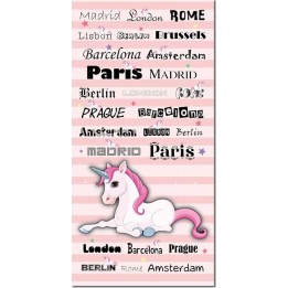 Drap de plage Licorne en coton