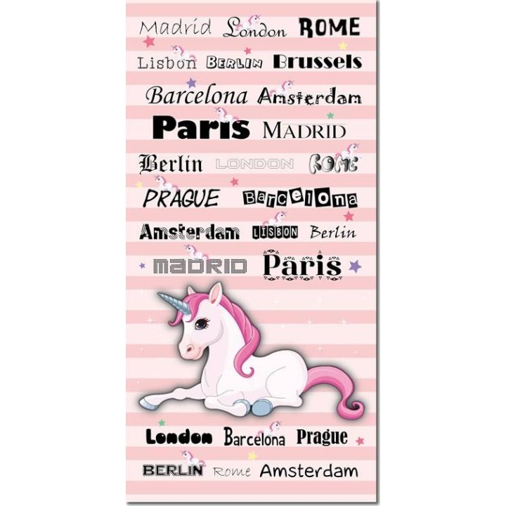 Drap de plage Licorne en coton