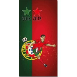 Drap de plage Portugal Champion de monde et  Europe avec 2 Étoiles 