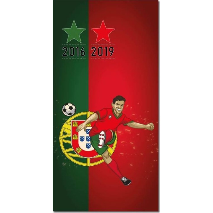 Drap de plage Portugal Champion de monde et  Europe avec 2 Étoiles 