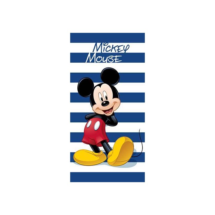 Serviette de plage ou drap de bain Mickey en coton