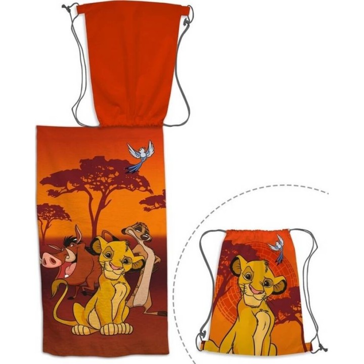 Drap De Plage Le Roi Lion Disney Avec  Sac De Piscine