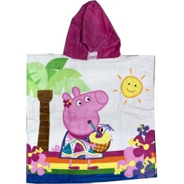 Poncho De Bain Peppa Pig À Capuche En Coton