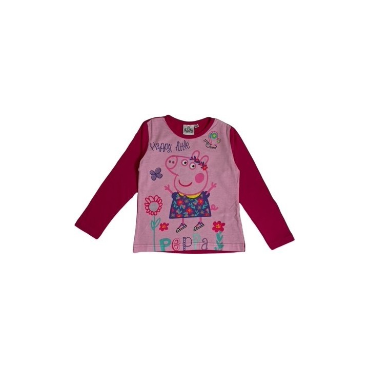T-Shirt Manches Longues Peppa Pig En Rose