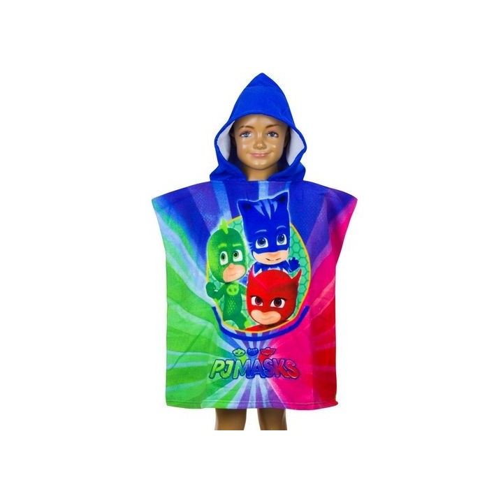 Poncho De Bain Pj Masks À Capuche